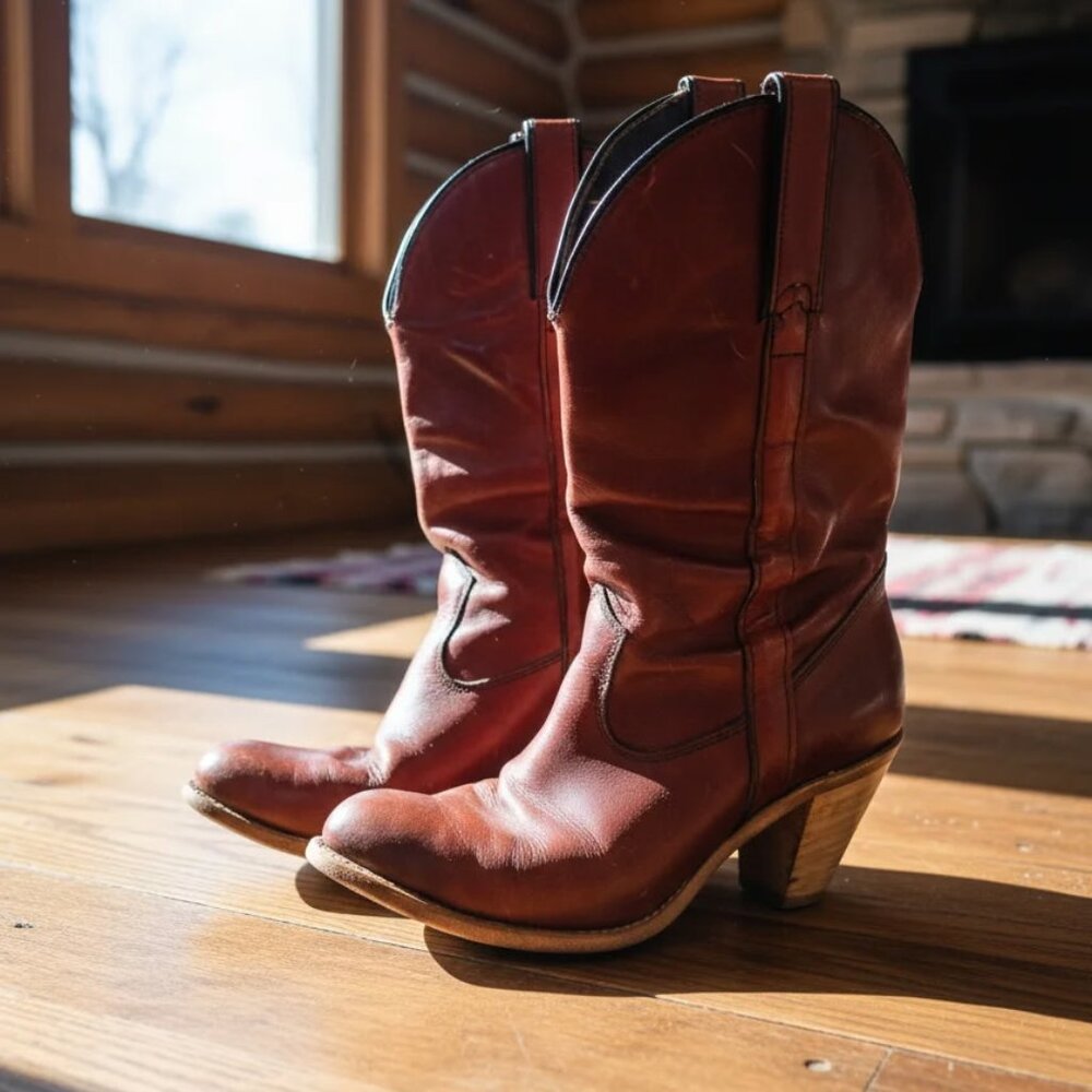 Classic vintage Capezio leather boots with timeless western styling. W size 8.5